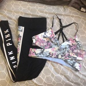 VS PINK Leggings and matching Bra